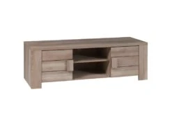 DOLMEN - Meuble TV 2 Portes Avec Niches Centrales