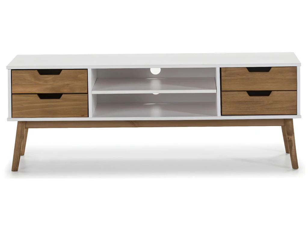 Meuble TV Java 1 Porte Et 2 Tiroir Colour Blanc, 140 Cm 3 Meuble TV Java 1 Porte Et 2 Tiroir Colour Blanc, 140 Cm – Image 3