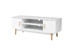 Meuble TV JOEY Blanc - HAPPY GARDEN 8 Meuble TV JOEY Blanc - HAPPY GARDEN -Deco.fr Soldes Boutique meuble tv 10781145