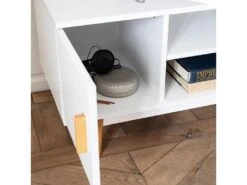 Meuble TV JOEY Blanc - HAPPY GARDEN 13 Meuble TV JOEY Blanc - HAPPY GARDEN -Deco.fr Soldes Boutique meuble tv 10781155