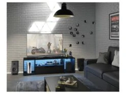 Meuble TV Gamer 1 Tiroir 3 Niches Noir - LAIRA -Deco.fr Soldes Boutique meuble tv 11126089