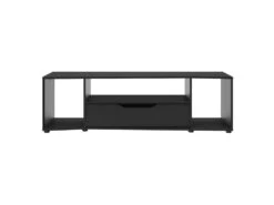 Meuble TV Gamer 1 Tiroir 3 Niches Noir - LAIRA -Deco.fr Soldes Boutique meuble tv 11126091