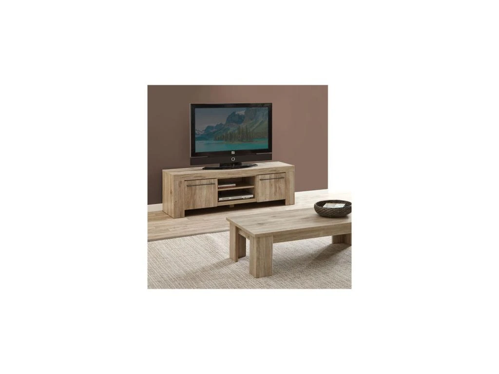 Meuble TV 2 Portes 1 Niche - MONTREUX 3 Meuble TV 2 Portes 1 Niche - MONTREUX – Image 3