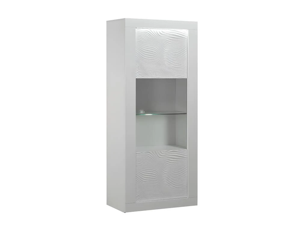 Composition TV Laqué Blanc à LEDs - MARKS 4 Composition TV Laqué Blanc à LEDs - MARKS – Image 4