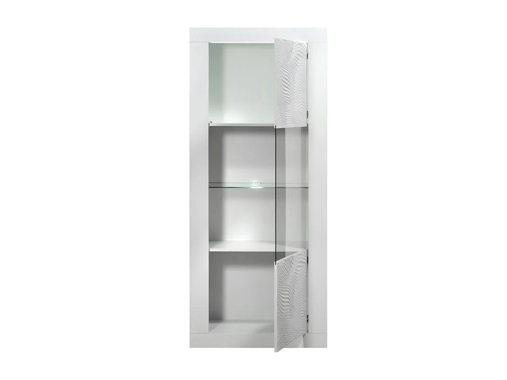 Composition TV Laqué Blanc à LEDs - MARKS 5 Composition TV Laqué Blanc à LEDs - MARKS – Image 5