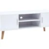Meuble Télé Buffet Tv Télévision Design Pratique Blanc 120 Cm Mdf 2502115 -Deco.fr Soldes Boutique meuble tv 11204573