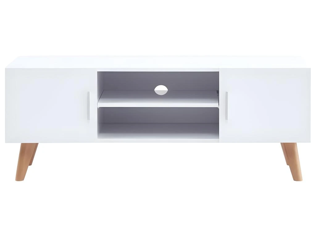 Meuble Télé Buffet Tv Télévision Design Pratique Blanc 120 Cm Mdf 2502115 2 Meuble Télé Buffet Tv Télévision Design Pratique Blanc 120 Cm Mdf 2502115 – Image 2