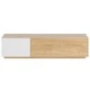 Meuble TV Avec 2 Portes - Naturel Clair Et Blanc - SILVESTRA -Deco.fr Soldes Boutique meuble tv 11209703