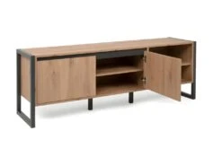 Meuble TV 2 Portes Et 2 Niches L160 Cm - Denver 9 Meuble TV 2 Portes Et 2 Niches L160 Cm - Denver -Deco.fr Soldes Boutique meuble tv 11454435