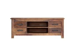 Meuble Télé Buffet Tv Télévision Design Pratique 110 Cm Bois De Sesham Solide 2502278 -Deco.fr Soldes Boutique meuble tv 11474471