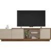 Meuble Tv 51X195X36Cm Beige Miel - Venprodin