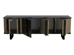 Meuble Tv Colorado Design 100 % Panneau De Particules Plaqué Mélaminé En Couleur Nogal, 150x54,6x37,1cm -Deco.fr Soldes Boutique meuble tv 12357713