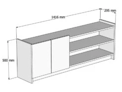 Meuble Tv Niger Design 100 % Panneau De Particules Plaqué Mélaminé En Couleur Blanc, 141x50x29,5cm 9 Meuble Tv Niger Design 100 % Panneau De Particules Plaqué Mélaminé En Couleur Blanc, 141x50x29,5cm -Deco.fr Soldes Boutique meuble tv 12358215