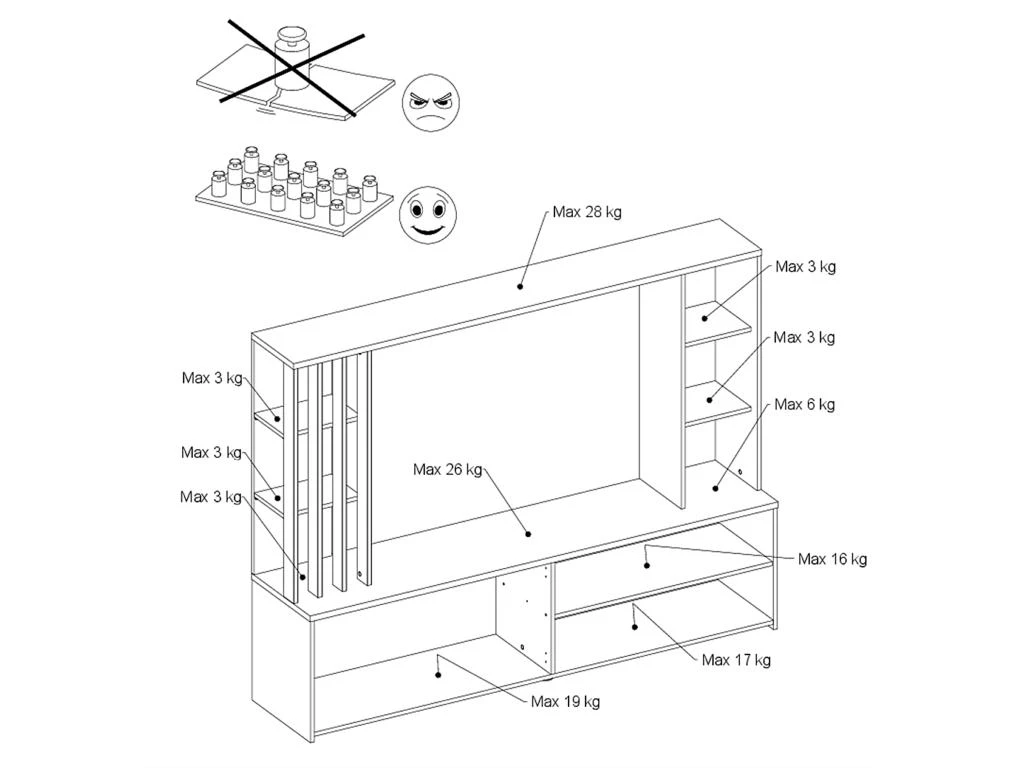 Mur TV Avec Rangements - Naturel Et Blanc - GORBELLA 9 Mur TV Avec Rangements - Naturel Et Blanc - GORBELLA – Image 9