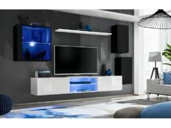 Ensemble Meubles De Salon SWITCH XXIII Design, Coloris Noir Et Blanc