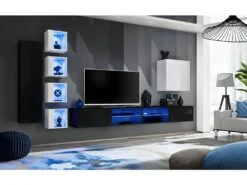 Ensemble Meubles De Salon SWITCH XXVI Design, Coloris Noir Et Blanc.