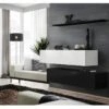 Ensemble Meubles De Salon SWITCH SBII Design, Coloris Noir Et Blanc Brillant. -Deco.fr Soldes Boutique meuble tv 12533995