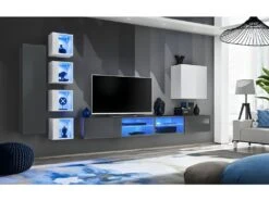 Ensemble Meubles De Salon SWITCH XXVI Design, Coloris Gris Et Blanc.