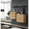 Ensemble Meubles De Salon SWITCH SBI Design, Coloris Chêne Wotan Et étagère Noire. 2 Ensemble Meubles De Salon SWITCH SBI Design, Coloris Chêne Wotan Et étagère Noire. -Deco.fr Soldes Boutique meuble tv 12534519