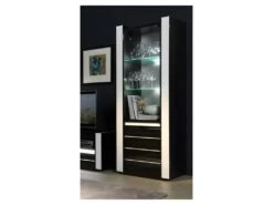 Ensemble Pour Votre Salon LINA. Meuble Tv Hifi + Vitrine Petit Modèle + LED. Meubles Design Haute Brillance 5 Ensemble Pour Votre Salon LINA. Meuble Tv Hifi + Vitrine Petit Modèle + LED. Meubles Design Haute Brillance -Deco.fr Soldes Boutique meuble tv 12534725