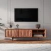 Meuble TV Avec 2 Portes Et 2 Niches - Bois De Sheesham Et Métal - Coloris : Naturel - ZELICINA 11 Meuble TV Avec 2 Portes Et 2 Niches - Bois De Sheesham Et Métal - Coloris : Naturel - ZELICINA -Deco.fr Soldes Boutique meuble tv 12620809