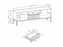Meuble TV Avec 2 Portes, 1 Tiroir Et 1 Niche - Blanc - LIOUBA De Pascal MORABITO -Deco.fr Soldes Boutique meuble tv 12654273 2