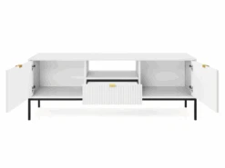 Meuble TV Avec 2 Portes, 1 Tiroir Et 1 Niche - Blanc - LIOUBA De Pascal MORABITO -Deco.fr Soldes Boutique meuble tv 12654279