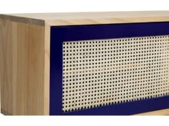 BIA - Meuble TV 140 Cm En Teck Et Portes Placards Cannage -Deco.fr Soldes Boutique meuble tv 12686451