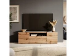 Meuble Tv / Banc Tv (chêne Wotan, 137 Cm, Avec LED) - BROS