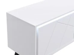 Meuble TV 3 Portes Avec LEDs En MDF - Blanc Laqué - SALIANO 20 Meuble TV 3 Portes Avec LEDs En MDF - Blanc Laqué - SALIANO -Deco.fr Soldes Boutique meuble tv 14212639