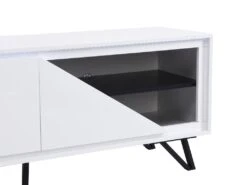 Meuble TV 3 Portes Avec LEDs En MDF - Blanc Laqué - SALIANO 19 Meuble TV 3 Portes Avec LEDs En MDF - Blanc Laqué - SALIANO -Deco.fr Soldes Boutique meuble tv 14212645