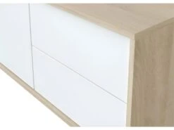 Meuble TV 2 Portes Et 2 Tiroirs Brooklyn - L130 Cm -Deco.fr Soldes Boutique meuble tv 14651101