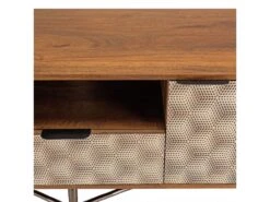 ALIX - Meuble TV En Bois De Manguier 2 Portes 1 Tiroir Motifs Ethniques -Deco.fr Soldes Boutique meuble tv 14667123