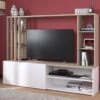 Mur TV Avec Rangements - Naturel Et Blanc - GORBELLA 3 Mur TV Avec Rangements - Naturel Et Blanc - GORBELLA -Deco.fr Soldes Boutique meuble tv 14920921