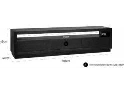 Meuble TV Oakura 3 Tiroirs -Deco.fr Soldes Boutique meuble tv 15130415