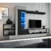Ensemble Meuble TV "Rebel" 300cm Gris & Noir -Deco.fr Soldes Boutique meuble tv 15863135