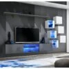 Ensemble Meuble TV "Switch XXI" 260cm Gris & Blanc -Deco.fr Soldes Boutique meuble tv 15863159