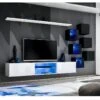 Ensemble Meuble TV "Switch XXI" 260cm Blanc & Noir -Deco.fr Soldes Boutique meuble tv 15863205