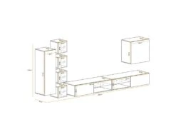 Ensemble Meuble TV "Switch XXVI" 320cm Naturel & Blanc 6 Ensemble Meuble TV "Switch XXVI" 320cm Naturel & Blanc -Deco.fr Soldes Boutique meuble tv 15863235