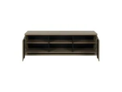 Meuble TV 2 Portes 2 Niches Chêne Naturel/Noir - LIGNAC 8 Meuble TV 2 Portes 2 Niches Chêne Naturel/Noir - LIGNAC -Deco.fr Soldes Boutique meuble tv 17629551