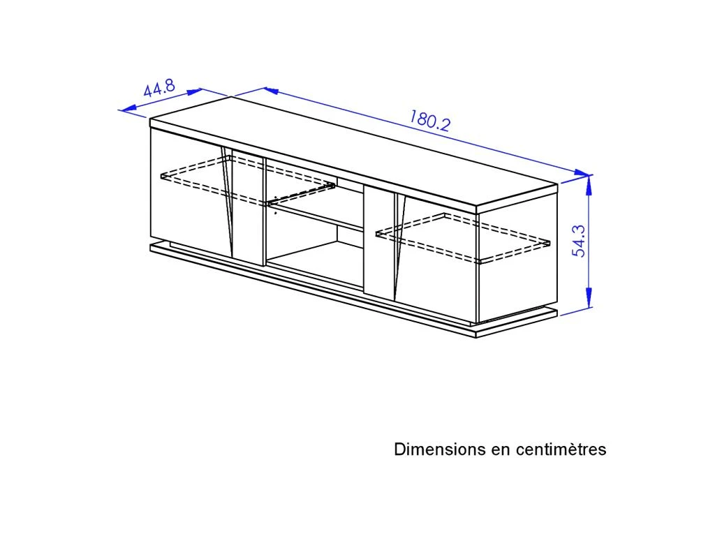 Meuble TV 2 Portes 2 Niches Chêne Naturel/Noir - LIGNAC 6 Meuble TV 2 Portes 2 Niches Chêne Naturel/Noir - LIGNAC – Image 6