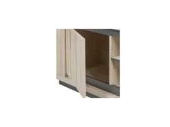 Meuble TV 2 Portes 2 Niches Chêne Délavé - SIMON 8 Meuble TV 2 Portes 2 Niches Chêne Délavé - SIMON -Deco.fr Soldes Boutique meuble tv 17630151