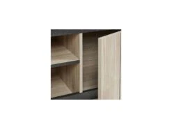 Meuble TV 2 Portes 2 Niches Chêne Délavé - SIMON 11 Meuble TV 2 Portes 2 Niches Chêne Délavé - SIMON -Deco.fr Soldes Boutique meuble tv 17630157