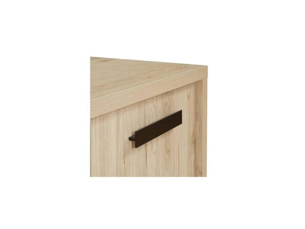 Meuble TV 2 Portes 2 Niches Bois Clair/Béton Ciré - HESTIA 4 Meuble TV 2 Portes 2 Niches Bois Clair/Béton Ciré - HESTIA – Image 4