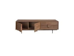 Meuble TV En Bois De Noyer Et Acier Noir 3231 ANGEL CERDA -Deco.fr Soldes Boutique meuble tv 18430907