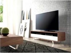Meuble TV En Bois Et Acier Chromé 3046 ANGEL CERDA 8 Meuble TV En Bois Et Acier Chromé 3046 ANGEL CERDA -Deco.fr Soldes Boutique meuble tv 18438475