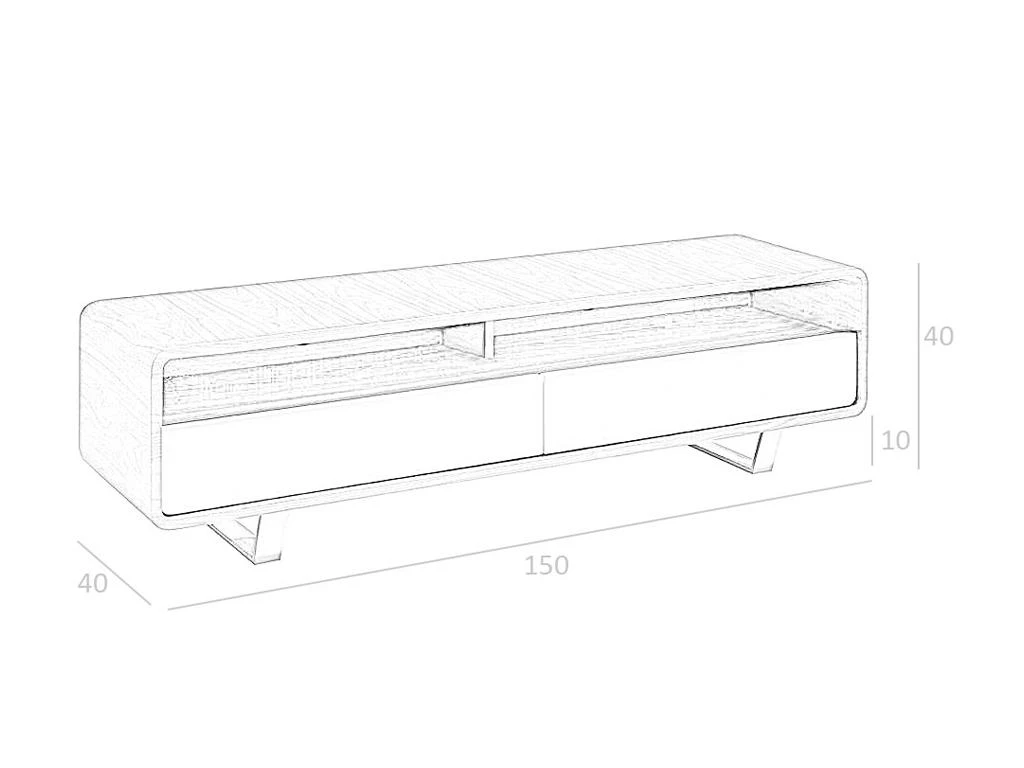Meuble TV En Bois Et Acier Chromé 3046 ANGEL CERDA 5 Meuble TV En Bois Et Acier Chromé 3046 ANGEL CERDA – Image 5