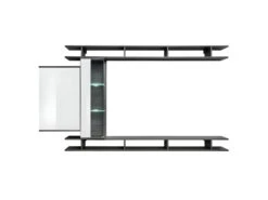 Ensemble Meuble TV "Game" 230cm Noyer & Blanc -Deco.fr Soldes Boutique meuble tv 18444857
