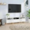 Meuble TV Blanc Brillant 150x30x44,5 Cm Bois D'ingénierie 10 Meuble TV Blanc Brillant 150x30x44,5 Cm Bois D'ingénierie -Deco.fr Soldes Boutique meuble tv 18911027