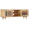 Meuble Télé Buffet Tv Télévision Design Pratique 120 Cm Bois Massif De Manguier 2502270 -Deco.fr Soldes Boutique meuble tv 19583719